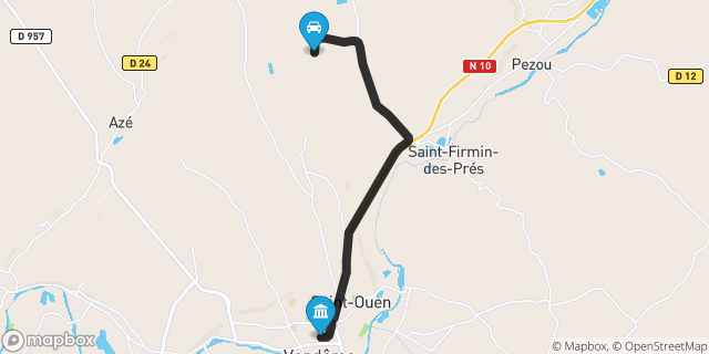 Itinéraire vers Vendôme