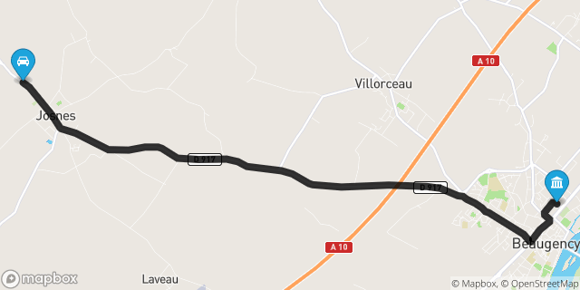 Itinéraire vers Beaugency