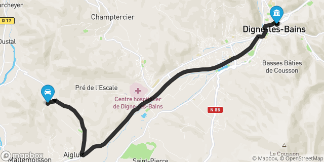 Itinéraire vers Digne-les-Bains