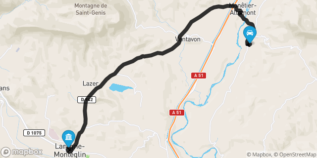Itinéraire vers Laragne-Montéglin