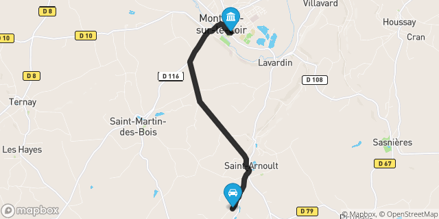 Itinéraire vers Montoire-sur-le-Loir