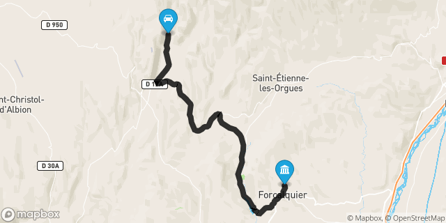 Itinéraire vers Forcalquier