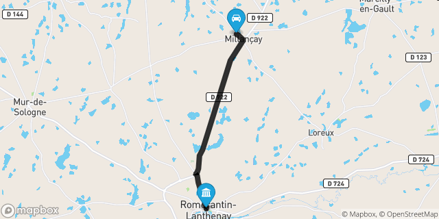 Itinéraire vers Romorantin-Lanthenay