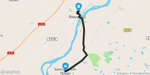 Itinéraire vers Beaugency