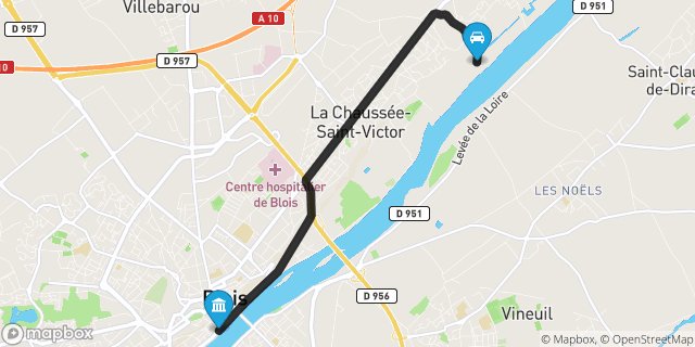 Itinéraire vers Blois
