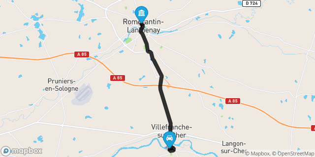 Itinéraire vers Romorantin-Lanthenay