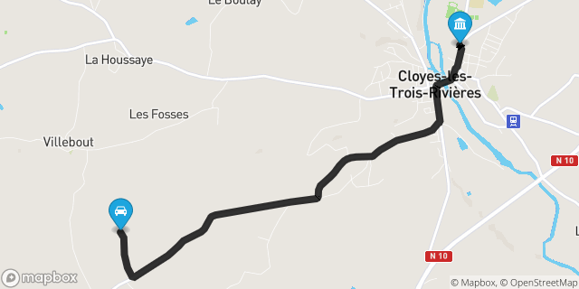 Itinéraire vers Cloyes-sur-le-Loir
