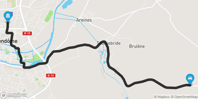 Itinéraire vers Vendôme
