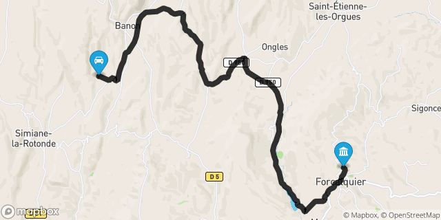 Itinéraire vers Forcalquier