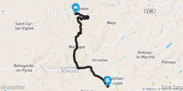 Itinéraire vers Chazelles-sur-Lyon