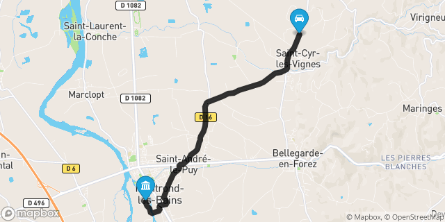 Itinéraire vers Montrond-les-Bains