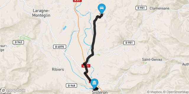 Itinéraire vers Sisteron
