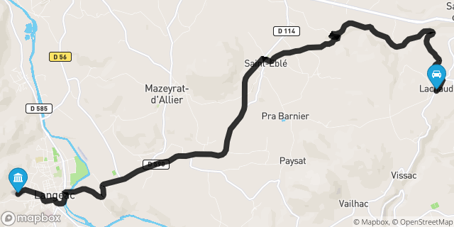 Itinéraire vers Langeac