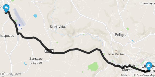 Itinéraire vers Le Puy-en-Velay