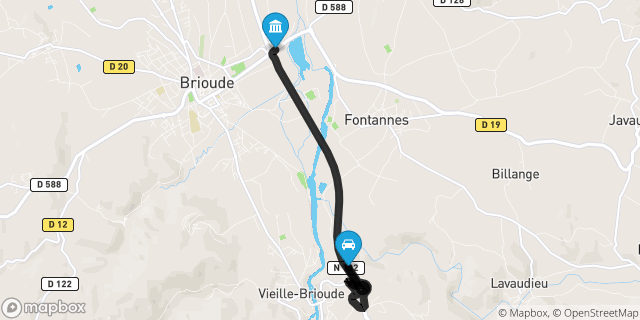 Itinéraire vers Brioude