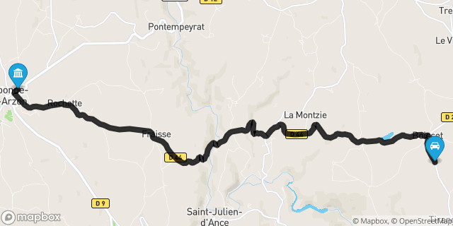 Itinéraire vers Craponne-sur-Arzon