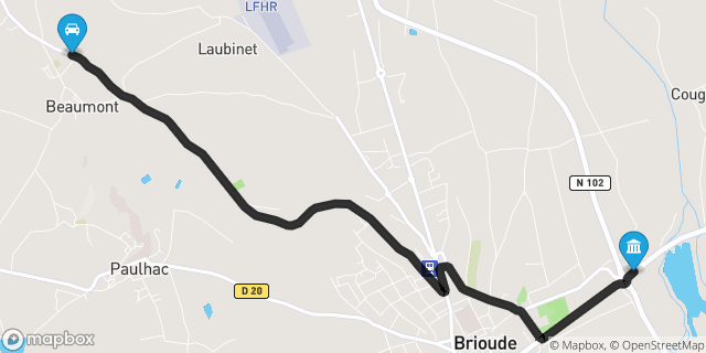 Itinéraire vers Brioude