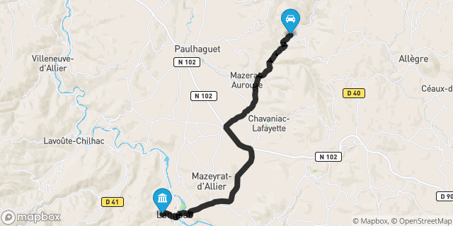 Itinéraire vers Langeac
