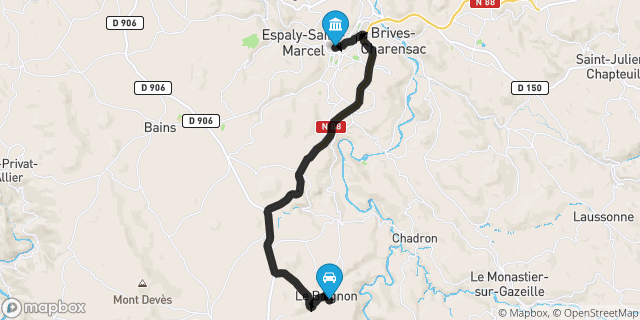 Itinéraire vers Le Puy-en-Velay