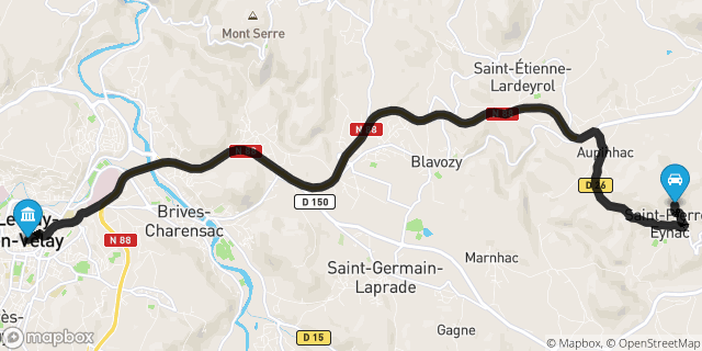 Itinéraire vers Le Puy-en-Velay