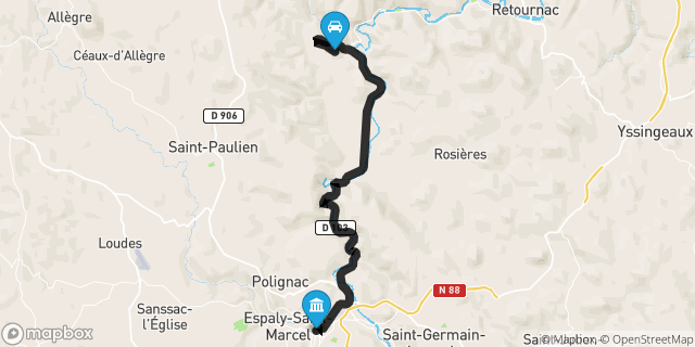 Itinéraire vers Le Puy-en-Velay