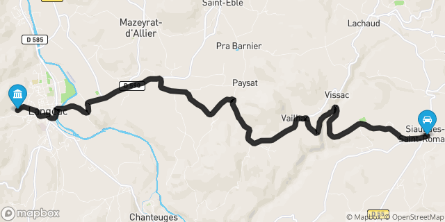 Itinéraire vers Langeac