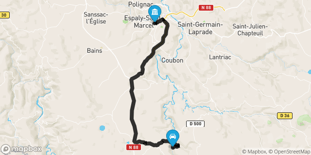 Itinéraire vers Le Puy-en-Velay