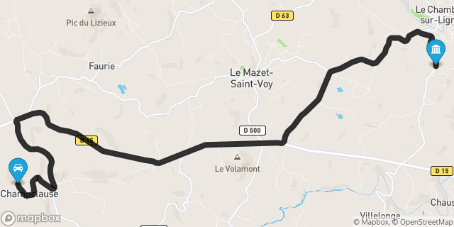 Itinéraire vers Le Chambon-sur-Lignon