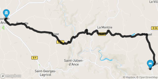 Itinéraire vers Craponne-sur-Arzon