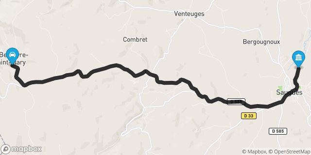 Itinéraire vers Saugues