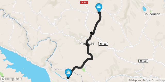 Itinéraire vers Langogne