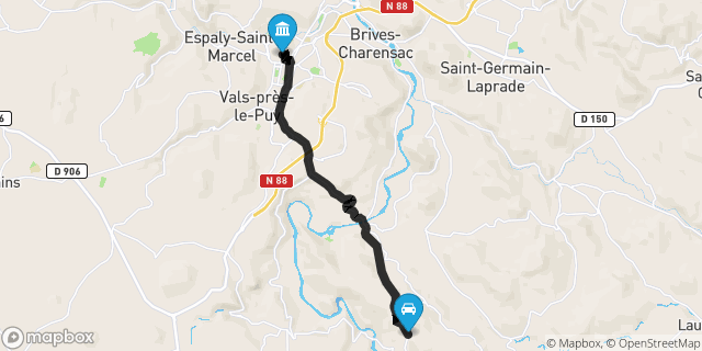 Itinéraire vers Le Puy-en-Velay