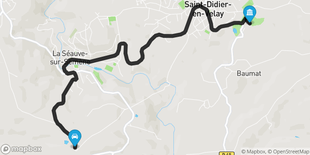 Itinéraire vers Saint-Didier-en-Velay