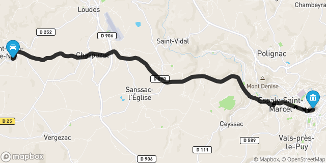 Itinéraire vers Le Puy-en-Velay