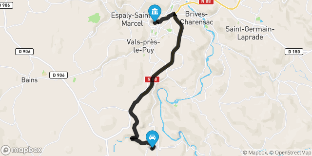 Itinéraire vers Le Puy-en-Velay