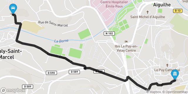 Itinéraire vers Le Puy-en-Velay