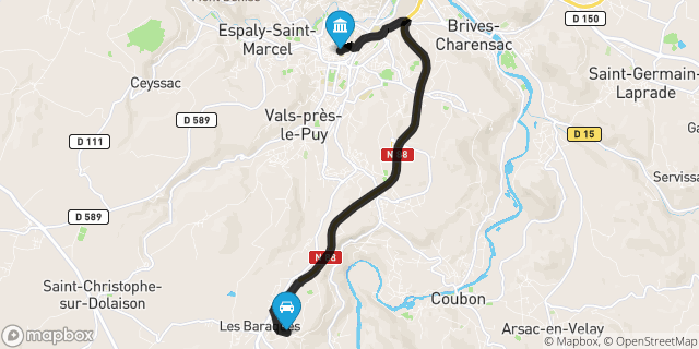 Itinéraire vers Le Puy-en-Velay