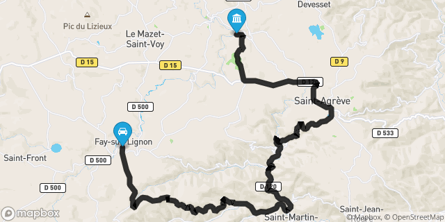 Itinéraire vers Le Chambon-sur-Lignon