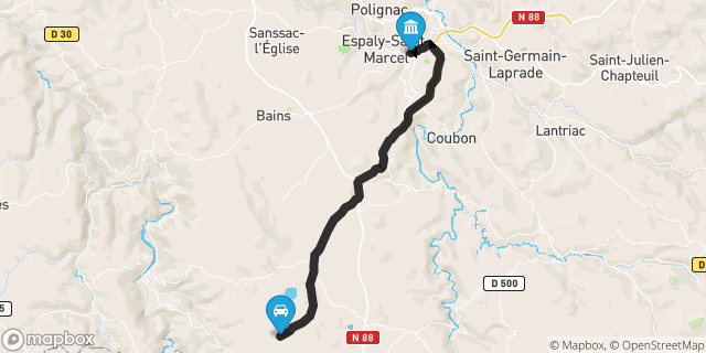 Itinéraire vers Le Puy-en-Velay