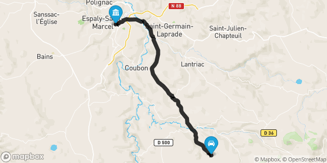 Itinéraire vers Le Puy-en-Velay