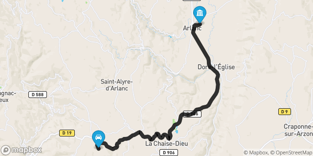Itinéraire vers Arlanc