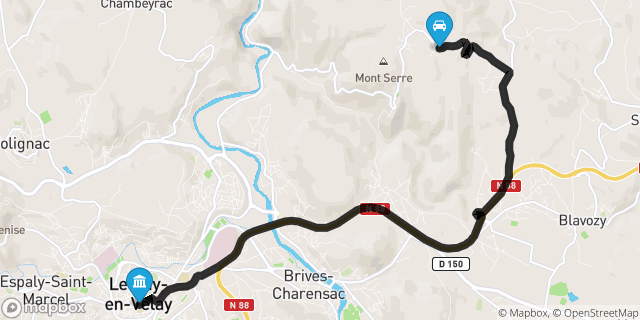 Itinéraire vers Le Puy-en-Velay