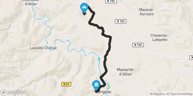 Itinéraire vers Langeac