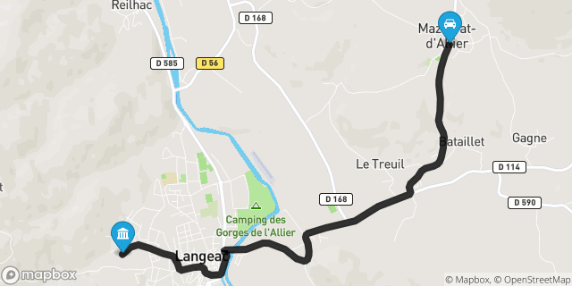 Itinéraire vers Langeac