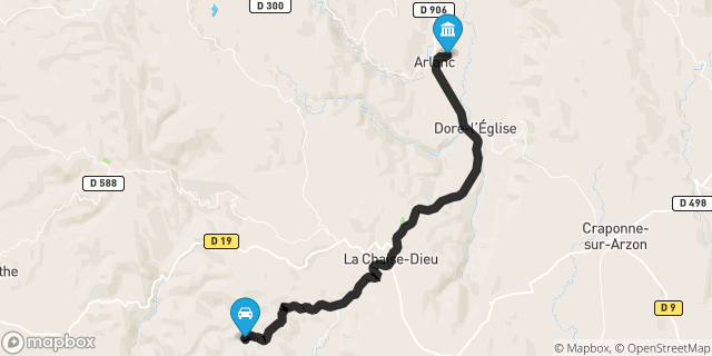 Itinéraire vers Arlanc