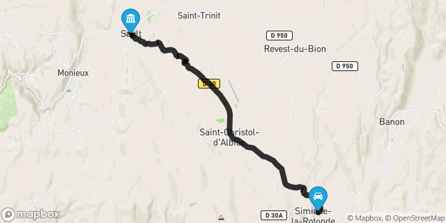 Itinéraire vers Sault
