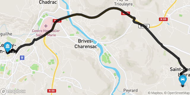 Itinéraire vers Le Puy-en-Velay