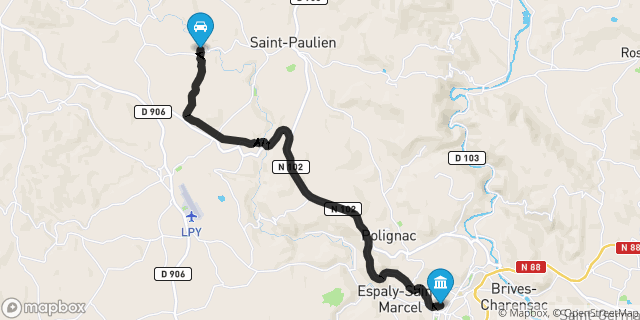 Itinéraire vers Le Puy-en-Velay