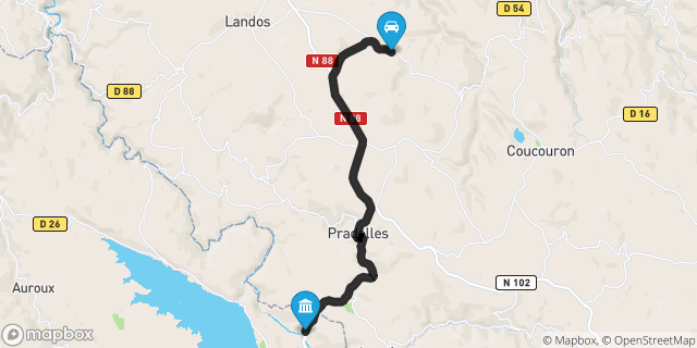 Itinéraire vers Langogne
