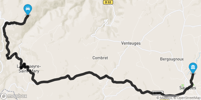 Itinéraire vers Saugues